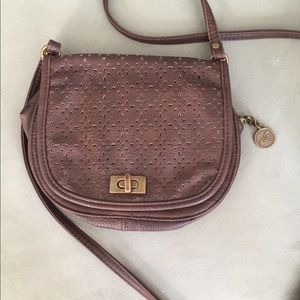 ROXY Brown Turnlock Crossbody Purse
